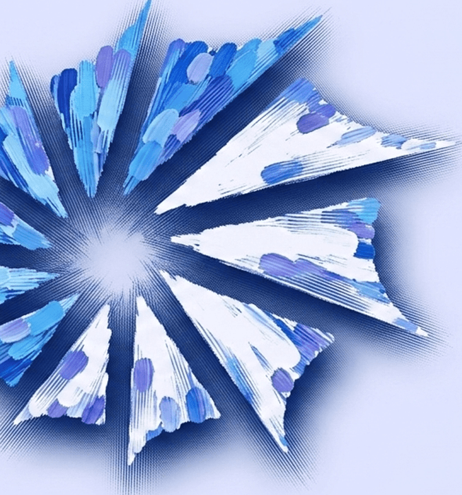 Abstract visualization of digital transformation and connected data